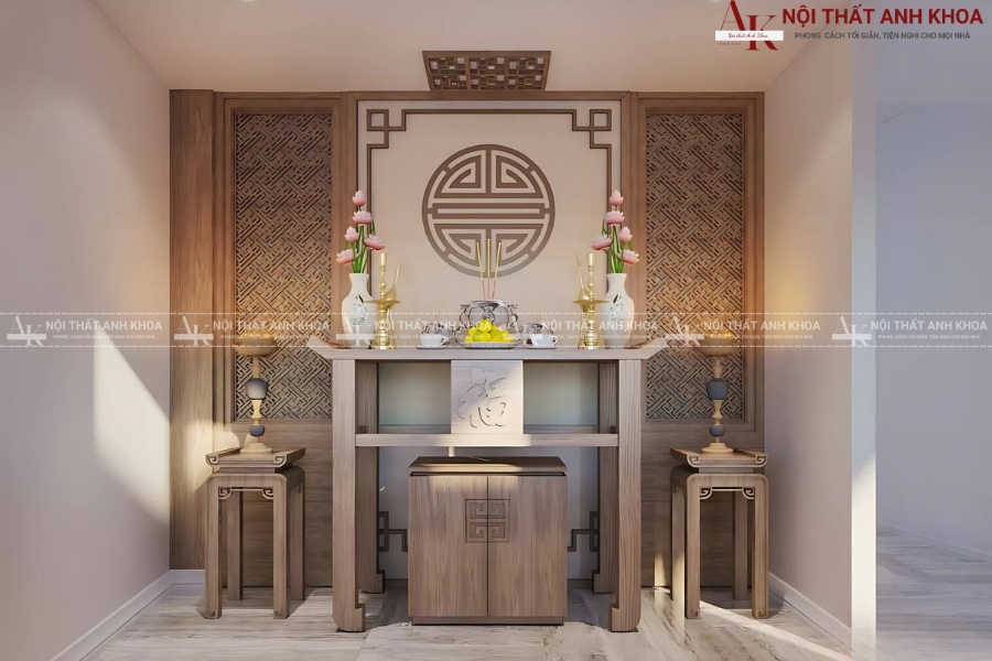 Mẫu bàn thờ gỗ công nghiệp đẹp giá rẻ Mẫu bàn thờ gỗ công nghiệp đẹp giá rẻ