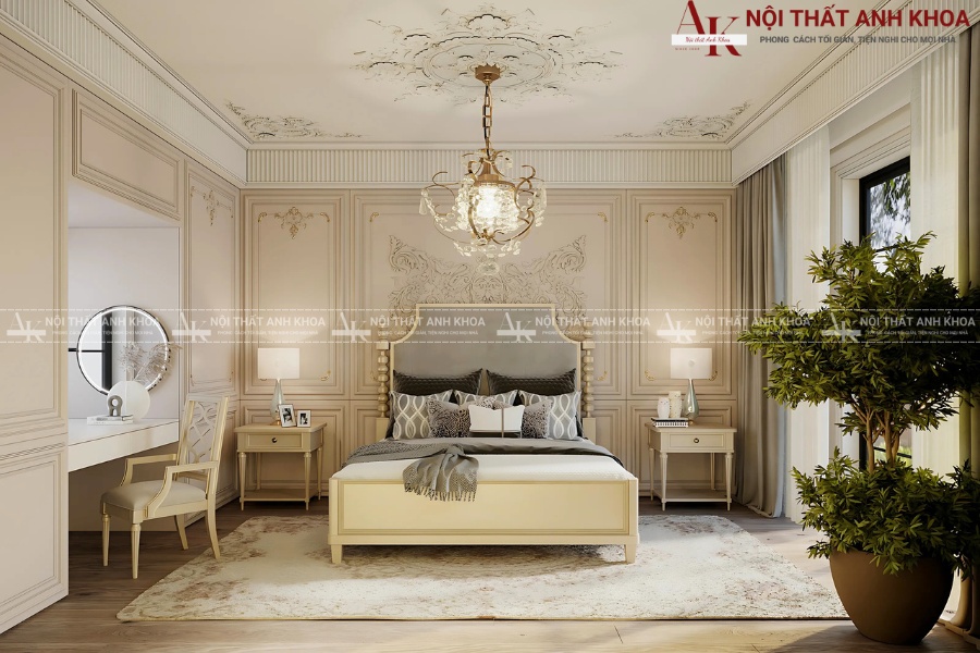 Phòng ngủ Master rộng rãi với nội thất hiện đại cao cấp Phòng ngủ Master rộng rãi với nội thất hiện đại cao cấp