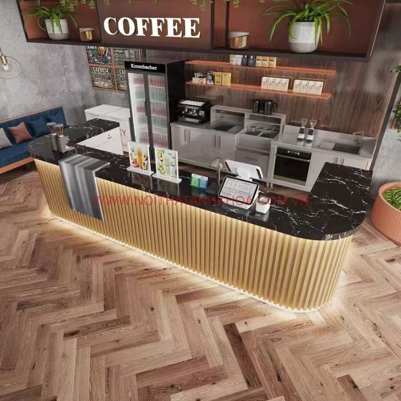 Quầy bar quán cà phê đẹp hiện đại 