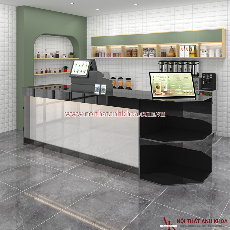 Quầy lễ tân đẹp hiện đại đa dạng màu sắc mẫu mã màu đen Quầy lễ tân đẹp hiện đại đa dạng màu sắc mẫu mã màu đen