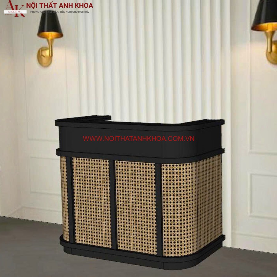 Quầy lễ tân gỗ công nghiệp đẹp hiện đại Quầy lễ tân gỗ công nghiệp đẹp hiện đại