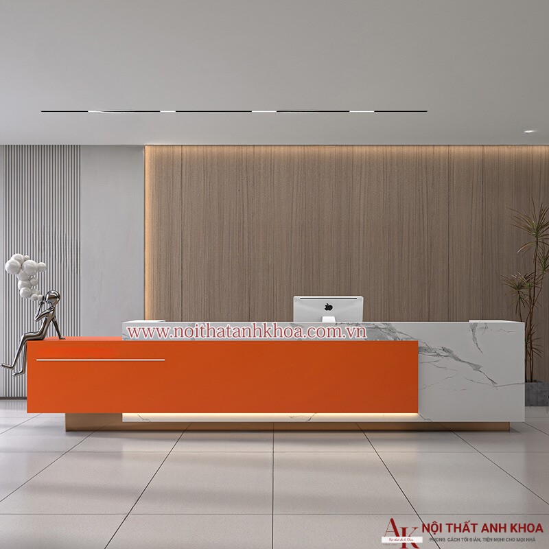 Quầy lễ tân khách sạn gỗ công nghiệp đẹp hiện đại Quầy lễ tân khách sạn gỗ công nghiệp đẹp hiện đại