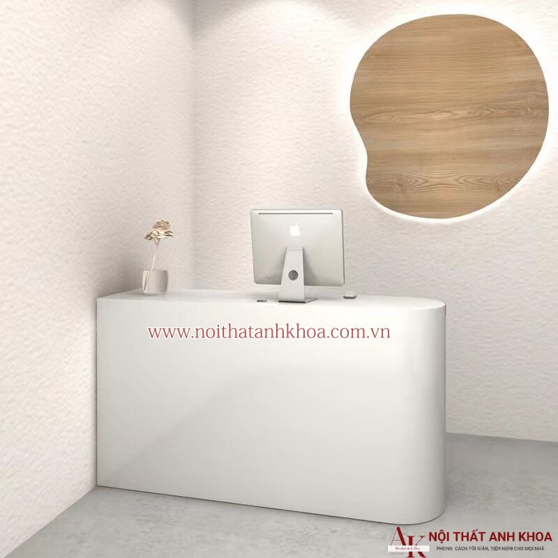 Quầy lễ tân mini gỗ công nghiệp đẹp hiện đại Quầy lễ tân mini gỗ công nghiệp đẹp hiện đại