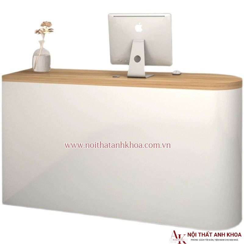 Quầy lễ tân mini gỗ công nghiệp đẹp hiện đại Quầy lễ tân mini gỗ công nghiệp đẹp hiện đại