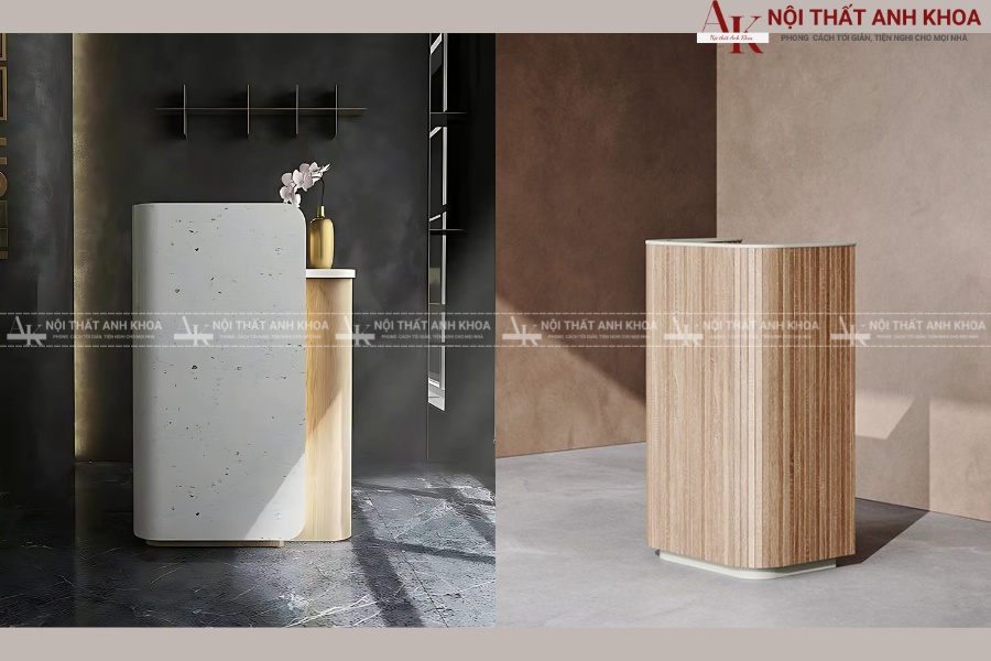Quầy lễ tân mini gỗ MDF phủ Melamine Quầy lễ tân mini gỗ MDF phủ Melamine