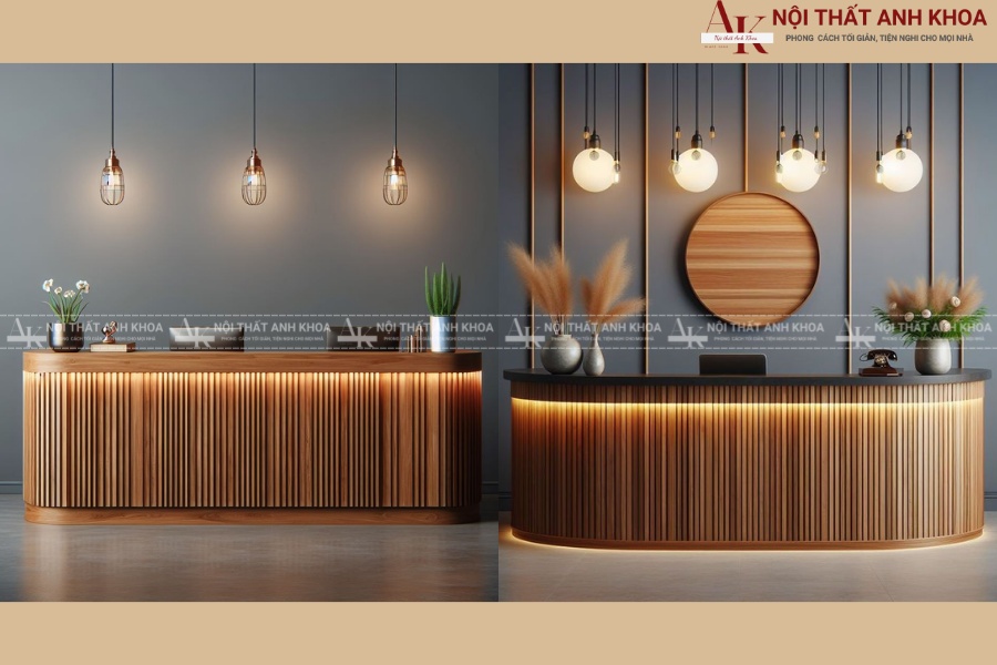 Quầy lễ tân phong cách hiện đại, sang trọng Quầy lễ tân phong cách hiện đại, sang trọng