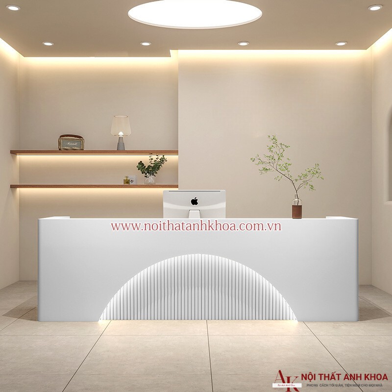 Quầy lễ tân spa chữ l đẹp hiện đại Quầy lễ tân spa chữ l đẹp hiện đại