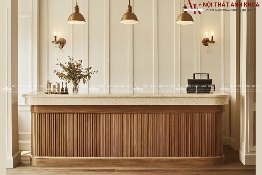 Quầy lễ tân spa phong cách Hàn Quốc Quầy lễ tân spa phong cách Hàn Quốc