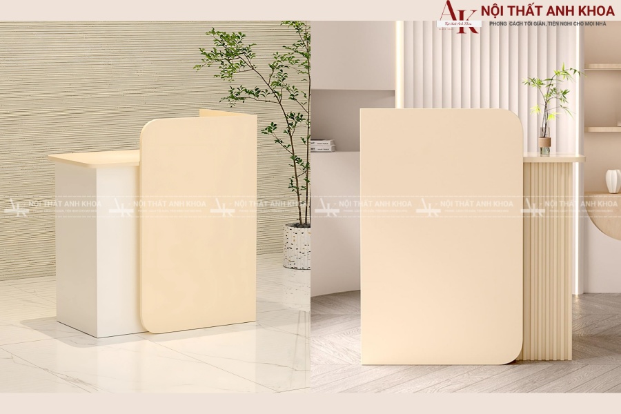 Quầy lễ tân tiết kiệm không gian Quầy lễ tân tiết kiệm không gian