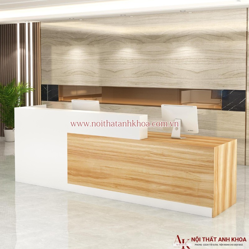 Quầy lễ tân văn phòng chữ l đẹp hiện đại giá rẻ Quầy lễ tân văn phòng chữ l đẹp hiện đại giá rẻ