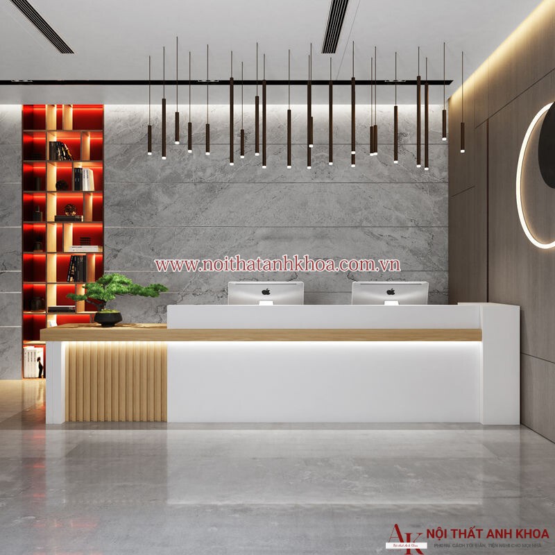 Quầy lễ tân văn phòng đẹp hiện đại giá rẻ Quầy lễ tân văn phòng đẹp hiện đại giá rẻ