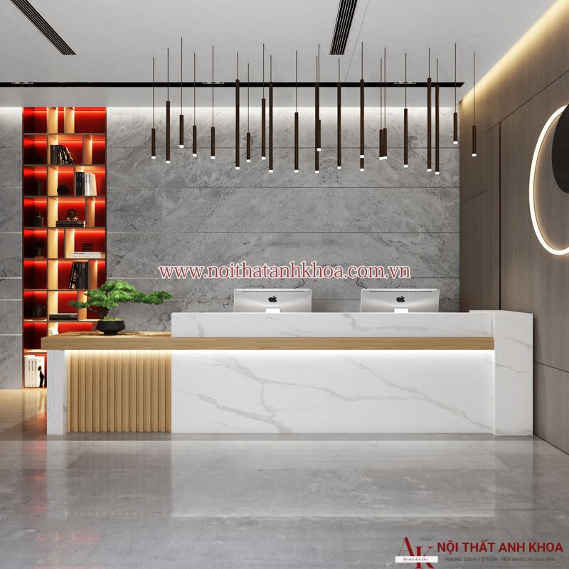 Quầy lễ tân văn phòng đẹp hiện đại giá rẻ Quầy lễ tân văn phòng đẹp hiện đại giá rẻ