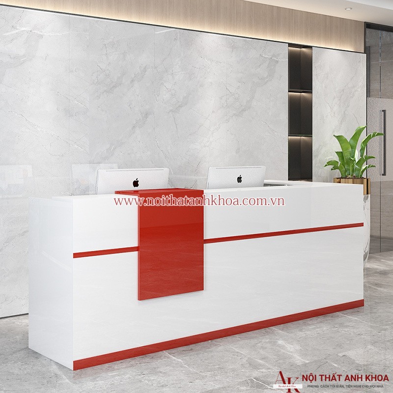 Quầy lễ tân văn phòng gỗ MDF đẹp hiện đại giá rẻ Quầy lễ tân văn phòng gỗ MDF đẹp hiện đại giá rẻ