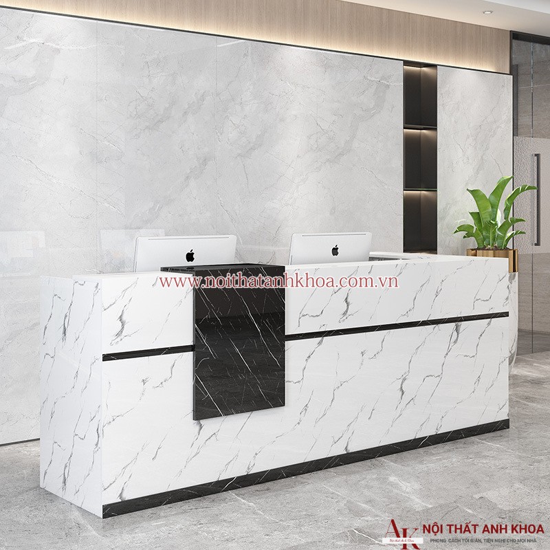 Quầy lễ tân văn phòng gỗ MDF đẹp hiện đại giá rẻ Quầy lễ tân văn phòng gỗ MDF đẹp hiện đại giá rẻ