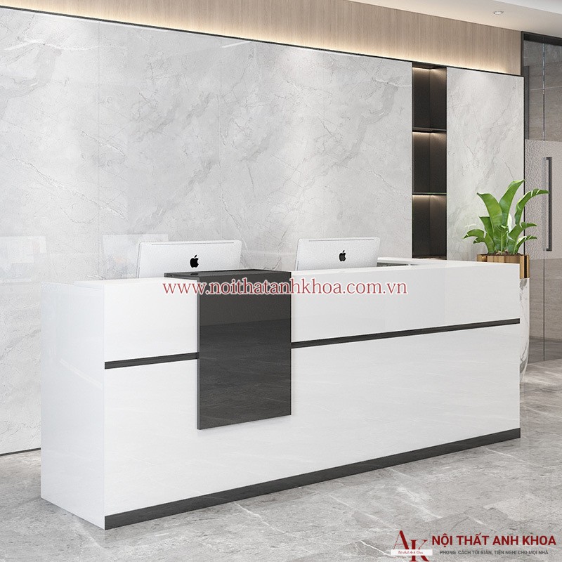 Quầy lễ tân văn phòng gỗ MDF đẹp hiện đại giá rẻ Quầy lễ tân văn phòng gỗ MDF đẹp hiện đại giá rẻ