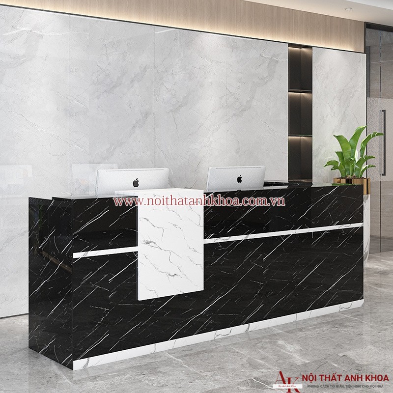 Quầy lễ tân văn phòng gỗ MDF đẹp hiện đại giá rẻ Quầy lễ tân văn phòng gỗ MDF đẹp hiện đại giá rẻ