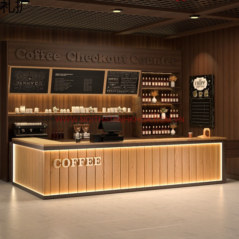 Quầy pha chế quán cafe đẹp sang trọng, hiện đại Quầy pha chế quán cafe đẹp sang trọng, hiện đại