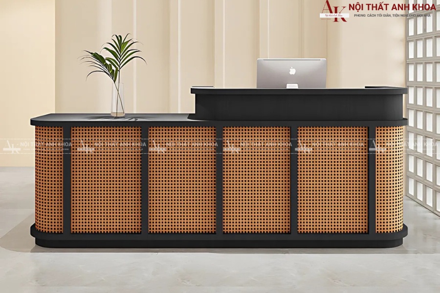 Mẫu quầy lễ tân phong cách tân cổ điển - Thiết kế trẻ trung, đơn giản  Mẫu quầy lễ tân phong cách tân cổ điển - Thiết kế trẻ trung, đơn giản