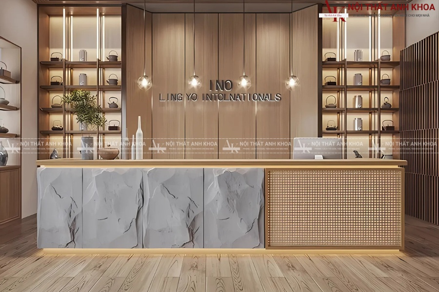 Quầy lễ tân văn phòng - Điểm nhấn ấn tượng ngay từ cái nhìn đầu tiên Quầy lễ tân văn phòng - Điểm nhấn ấn tượng ngay từ cái nhìn đầu tiên