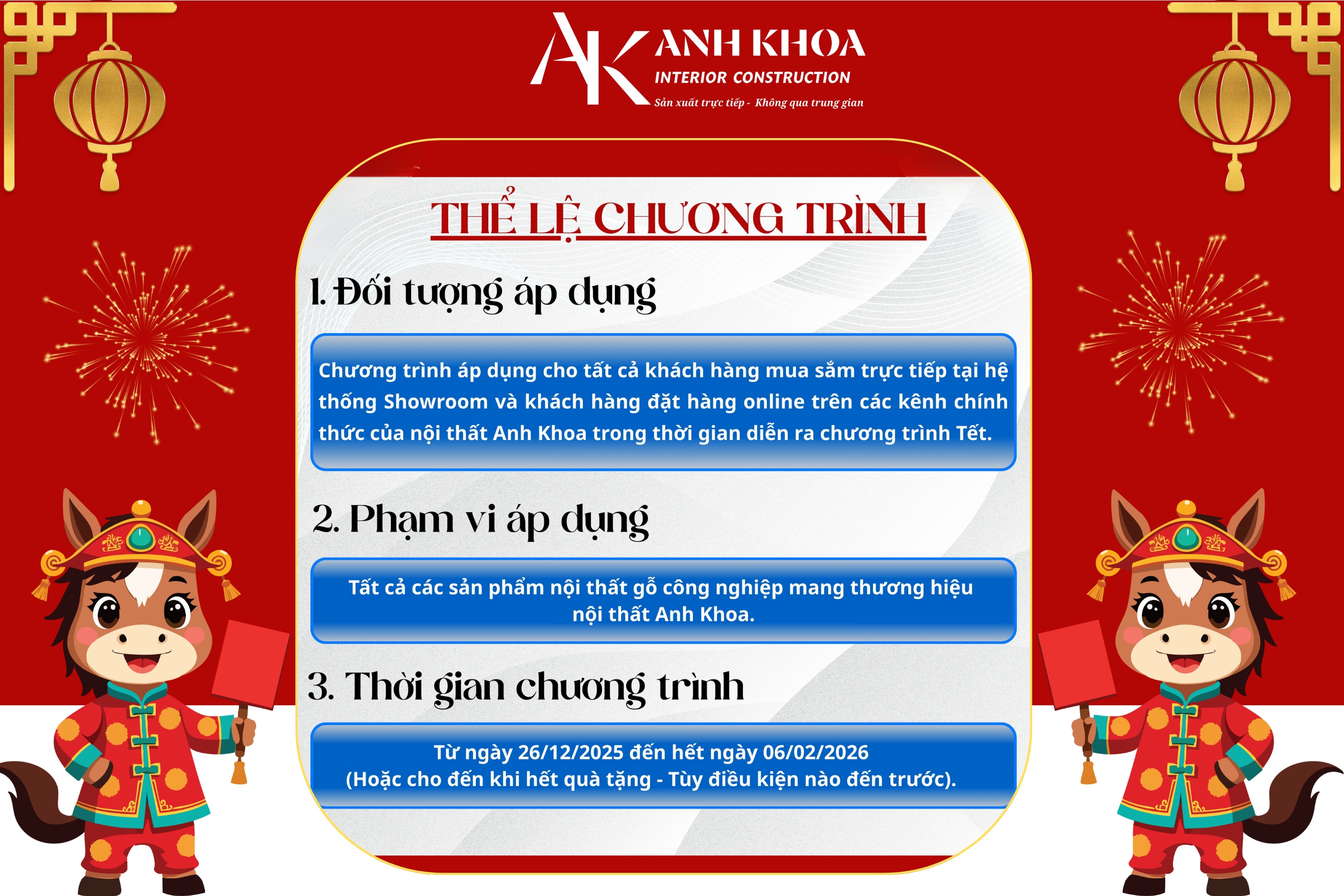 Thể lệ chương trình nội thất Tết Bính Ngọ 2026 Thể lệ chương trình nội thất Tết Bính Ngọ 2026