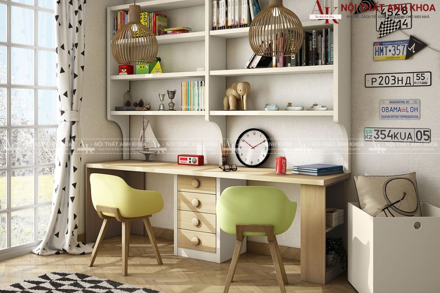So sánh bàn học đôi gỗ tự nhiên và gỗ công nghiệp So sánh bàn học đôi gỗ tự nhiên và gỗ công nghiệp