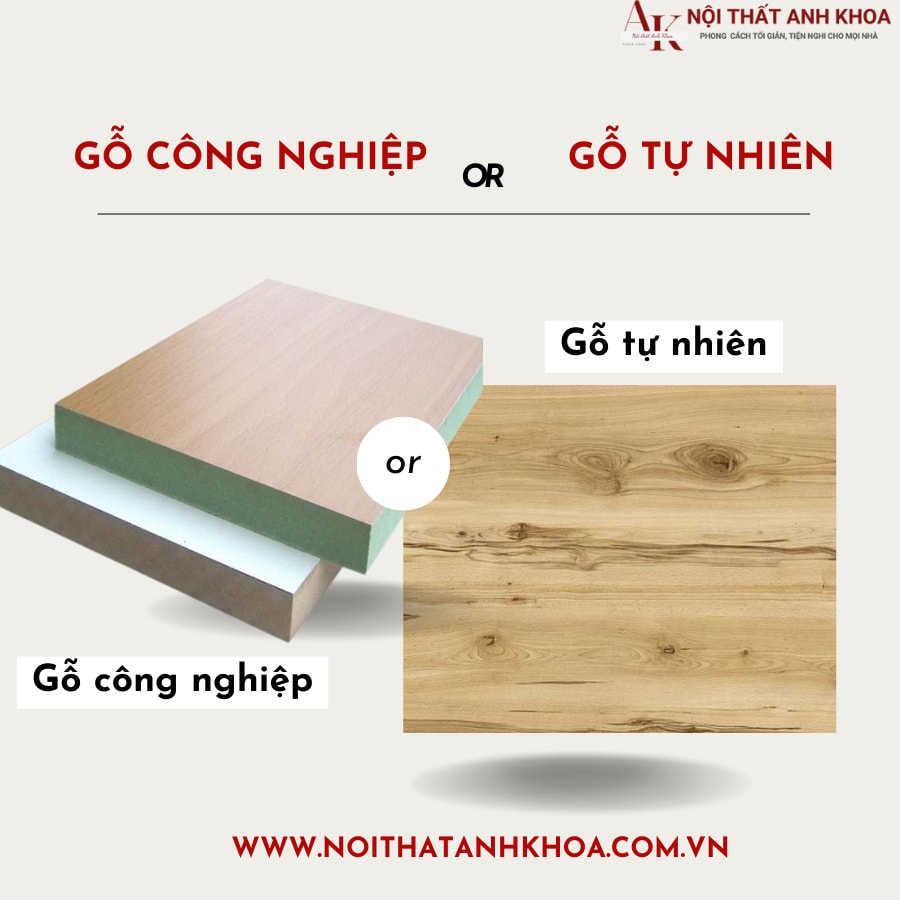 So sánh gỗ công nghiệp với gỗ tự nhiên So sánh gỗ công nghiệp với gỗ tự nhiên