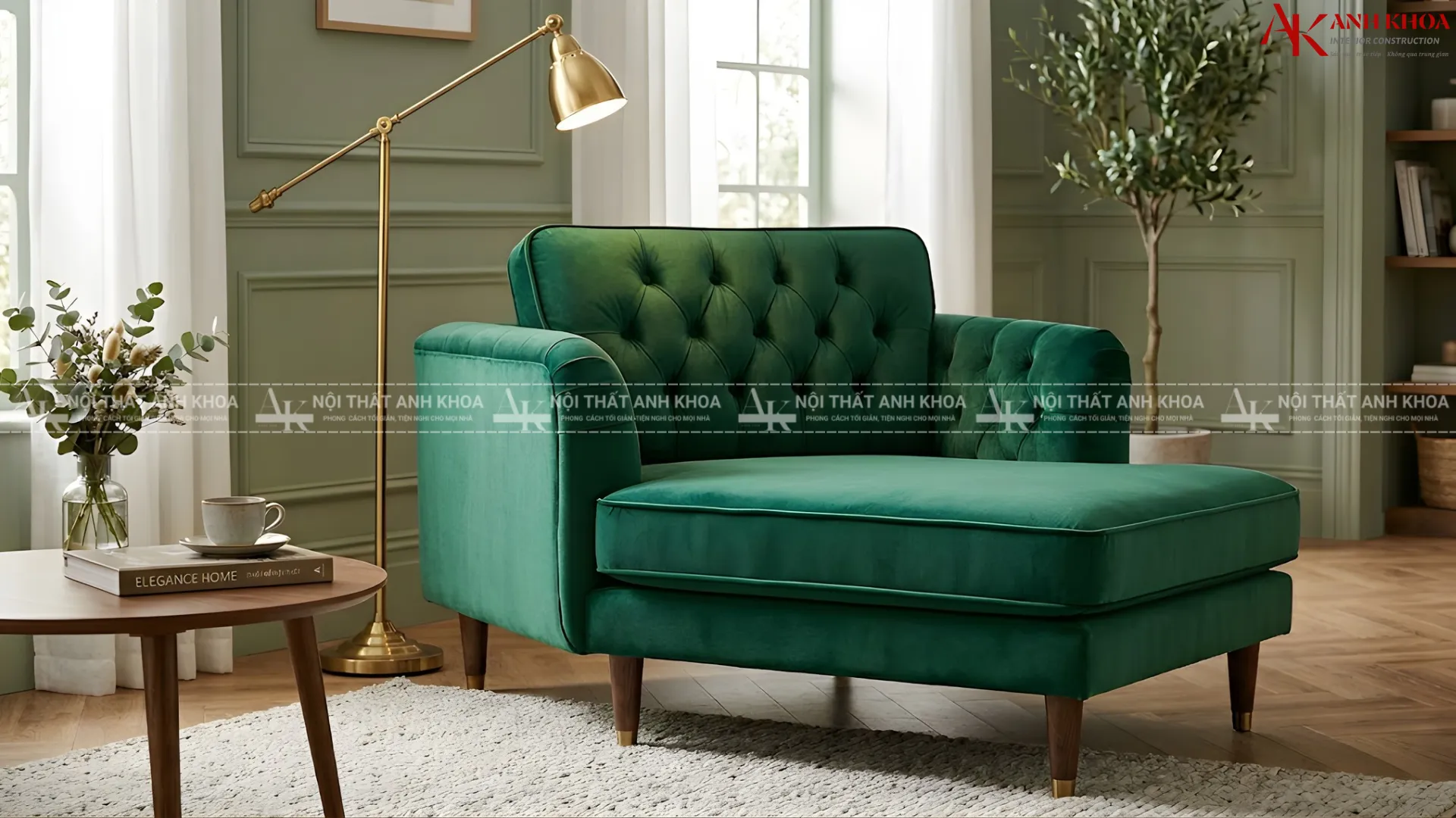 Nét ấm cúng cho căn phòng với Sofa đơn nỉ nhung tinh tế Nét ấm cúng cho căn phòng với Sofa đơn nỉ nhung tinh tế