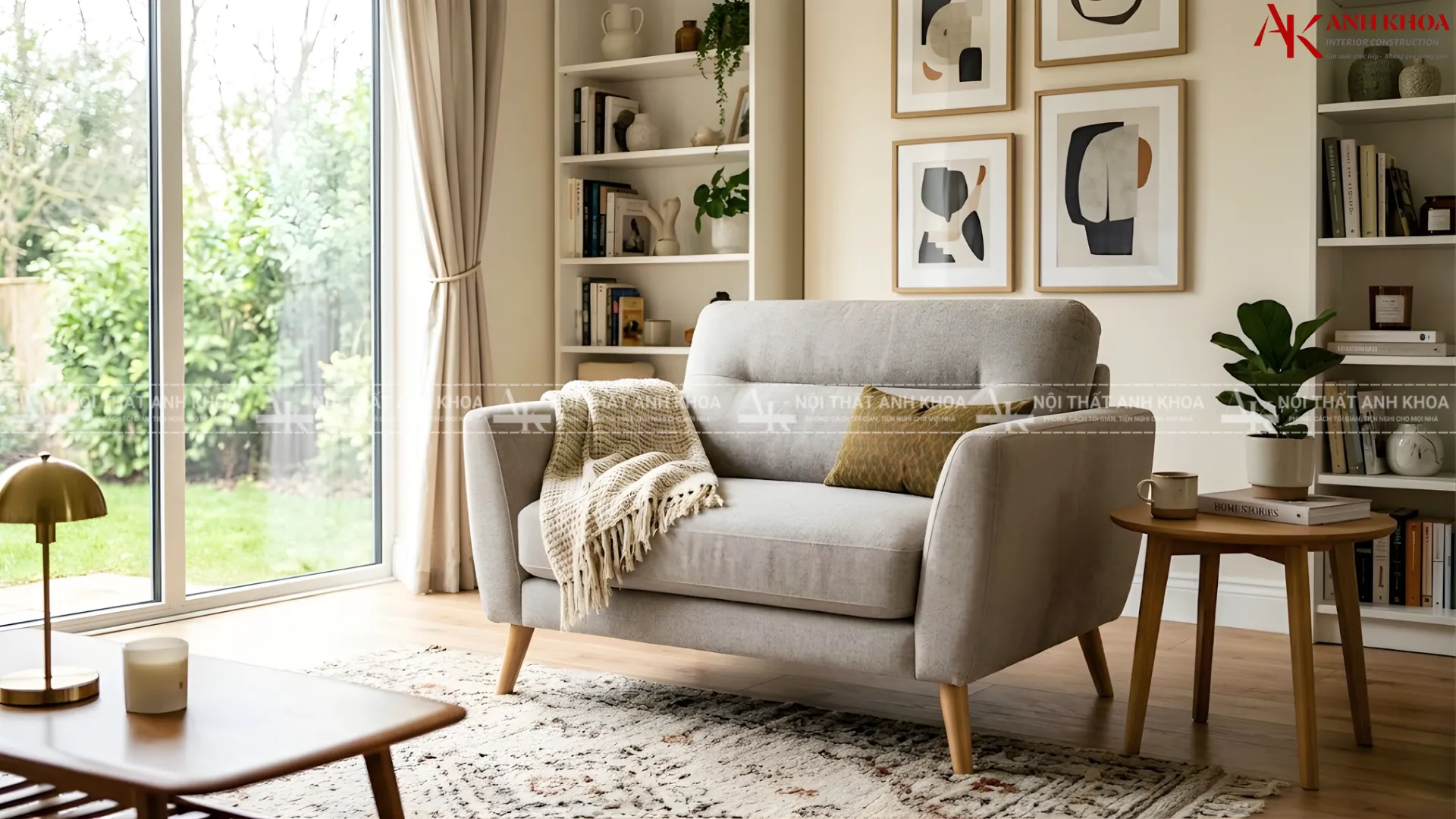 Bố trí hài hòa ghế đơn màu xám nhạt - Tối ưu diện tích Bố trí hài hòa ghế đơn màu xám nhạt - Tối ưu diện tích