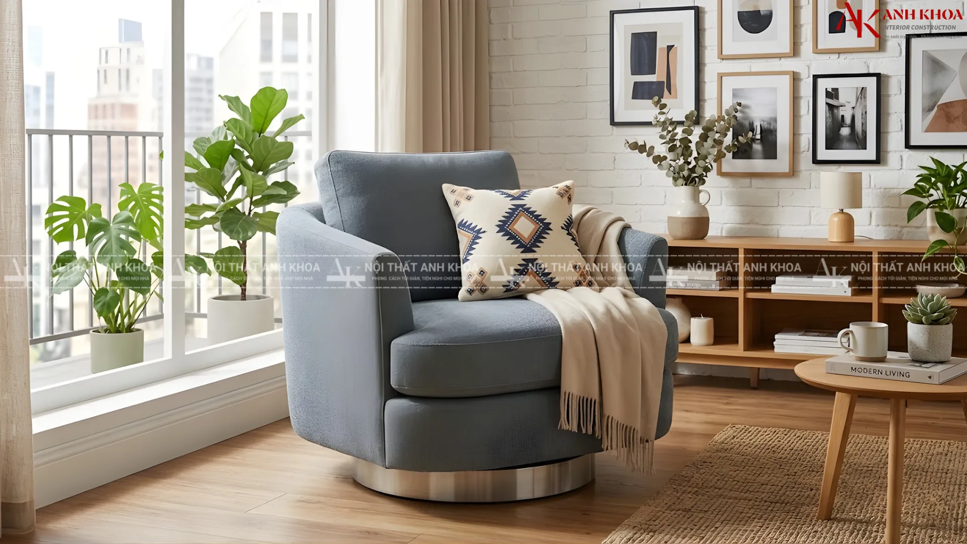 Thư giãn đúng gu cùng ghế xoay 360 độ hiện đại Thư giãn đúng gu cùng ghế xoay 360 độ hiện đại