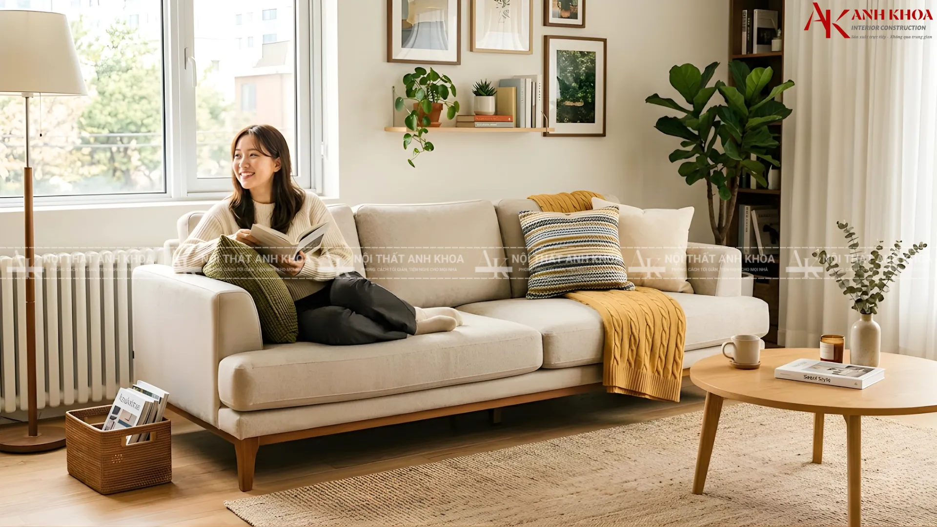Sofa văng nỉ phong cách hàn quốc trẻ trung, thanh lịch cho căn phòng Sofa văng nỉ phong cách hàn quốc trẻ trung, thanh lịch cho căn phòng