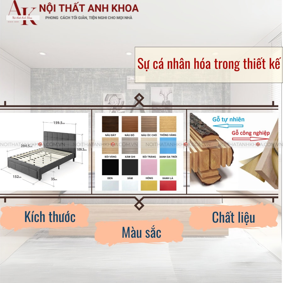 Sự cá nhân hóa trong thiết kế của giường ngủ Sự cá nhân hóa trong thiết kế của giường ngủ