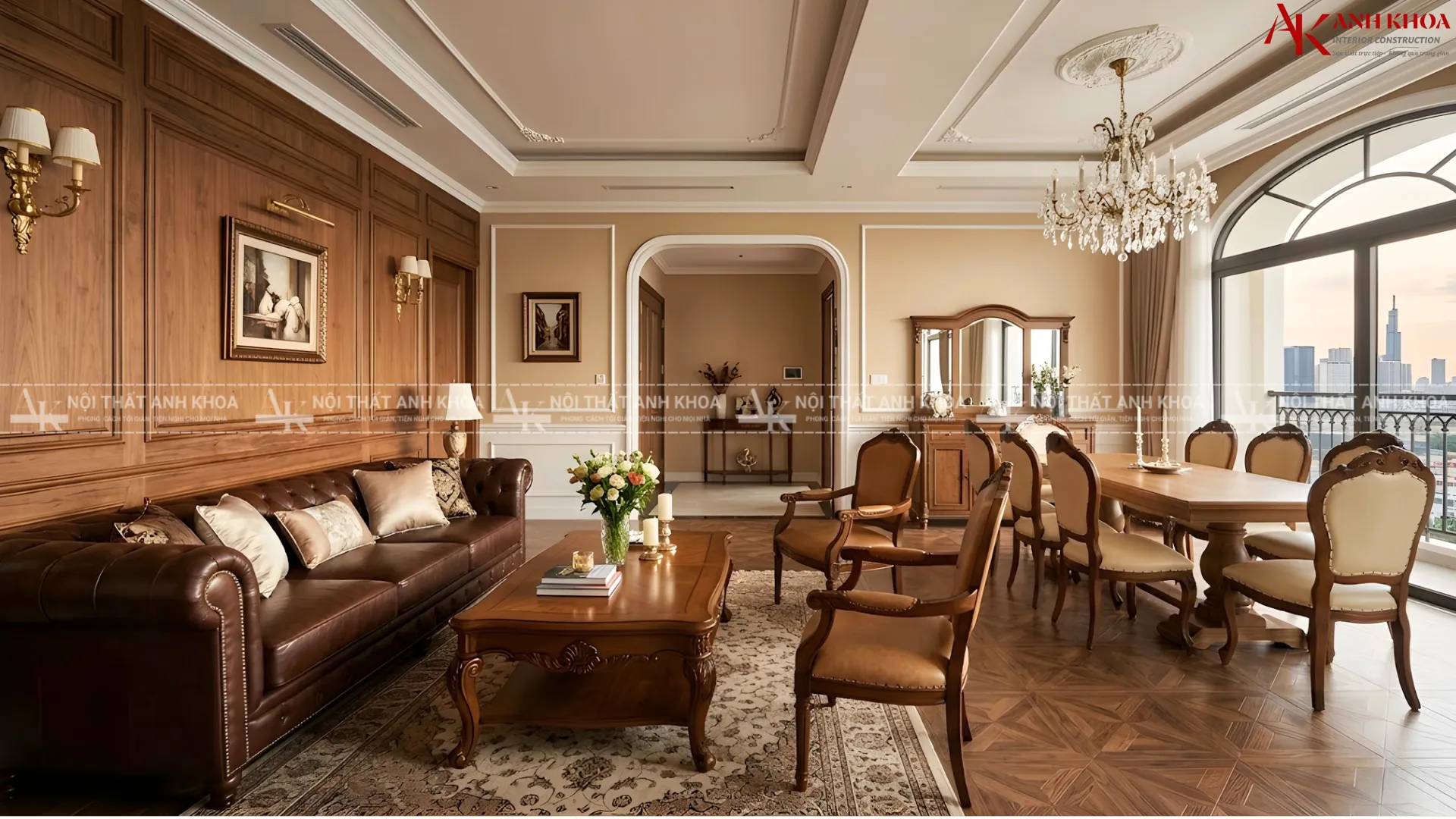 Mẫu thiết kế nội thất Tân cổ điển - Đẳng cấp, tinh tế Mẫu thiết kế nội thất Tân cổ điển - Đẳng cấp, tinh tế
