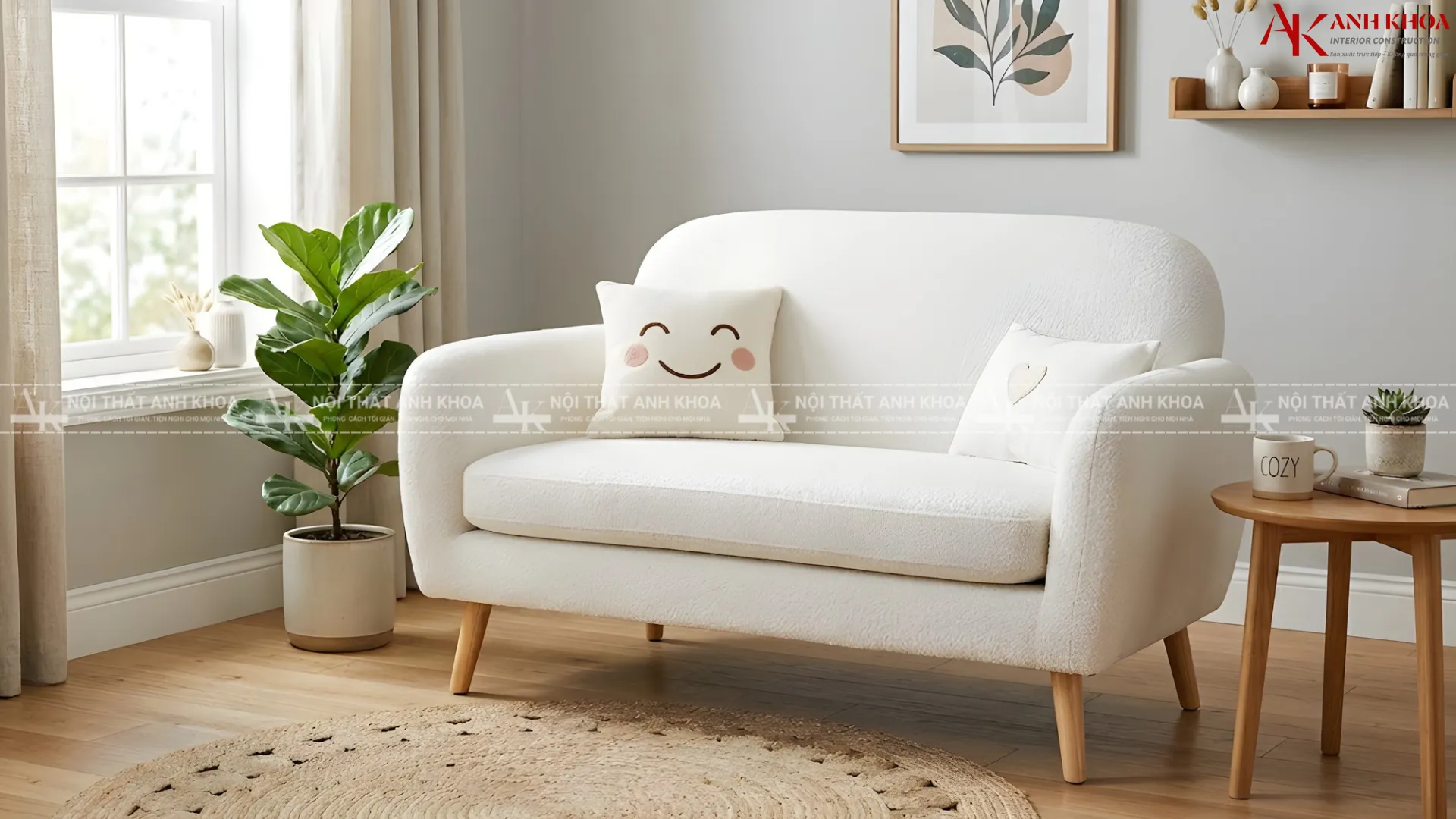 Sofa trắng nhẹ nhàng - Mang lại vẻ đẹp tự nhiên cho căn phòng Sofa trắng nhẹ nhàng - Mang lại vẻ đẹp tự nhiên cho căn phòng