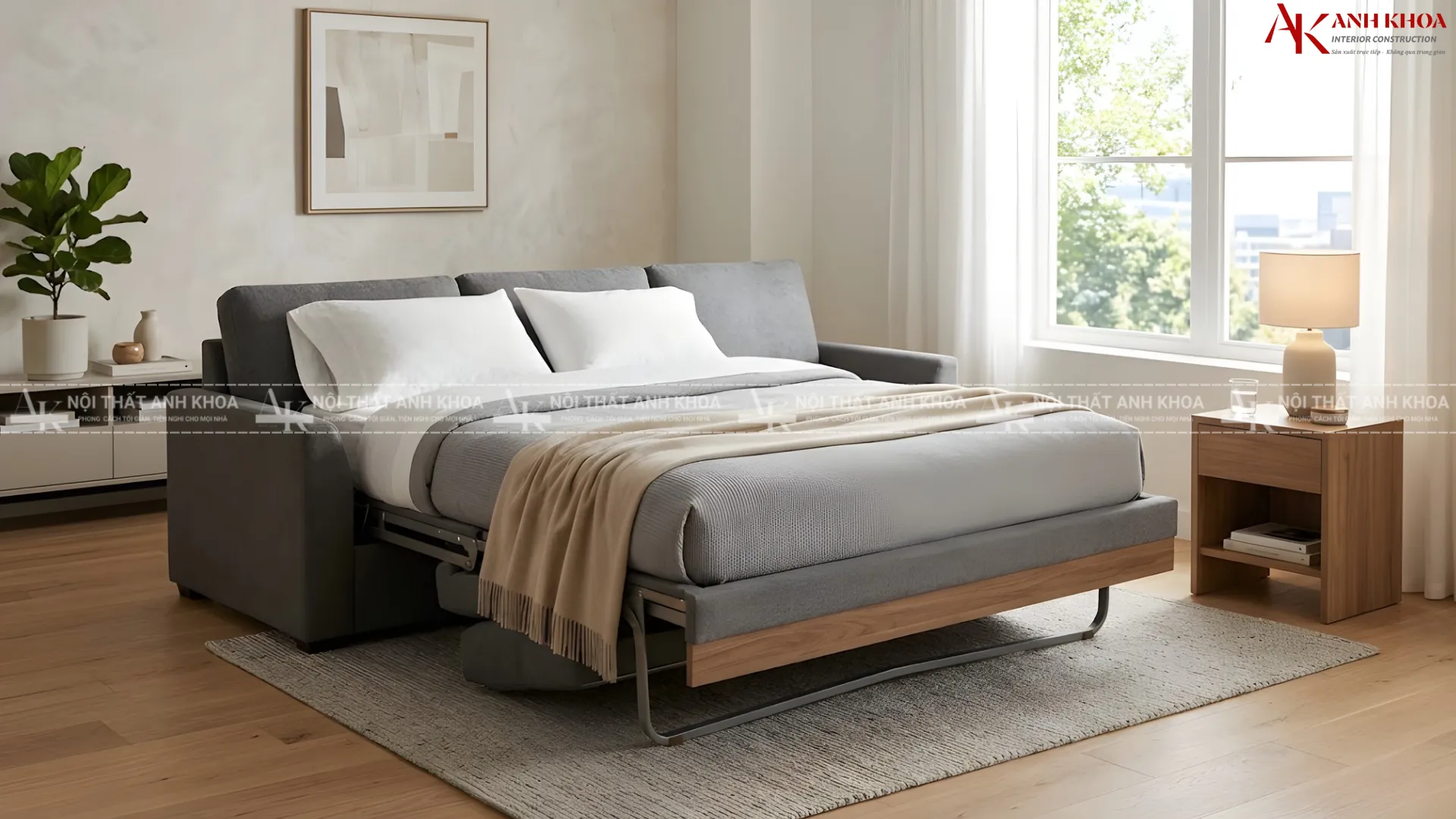Biến hóa Sofa thành giường kéo cao cấp - Khung chắc, đệm êm, bền đẹp Biến hóa Sofa thành giường kéo cao cấp - Khung chắc, đệm êm, bền đẹp