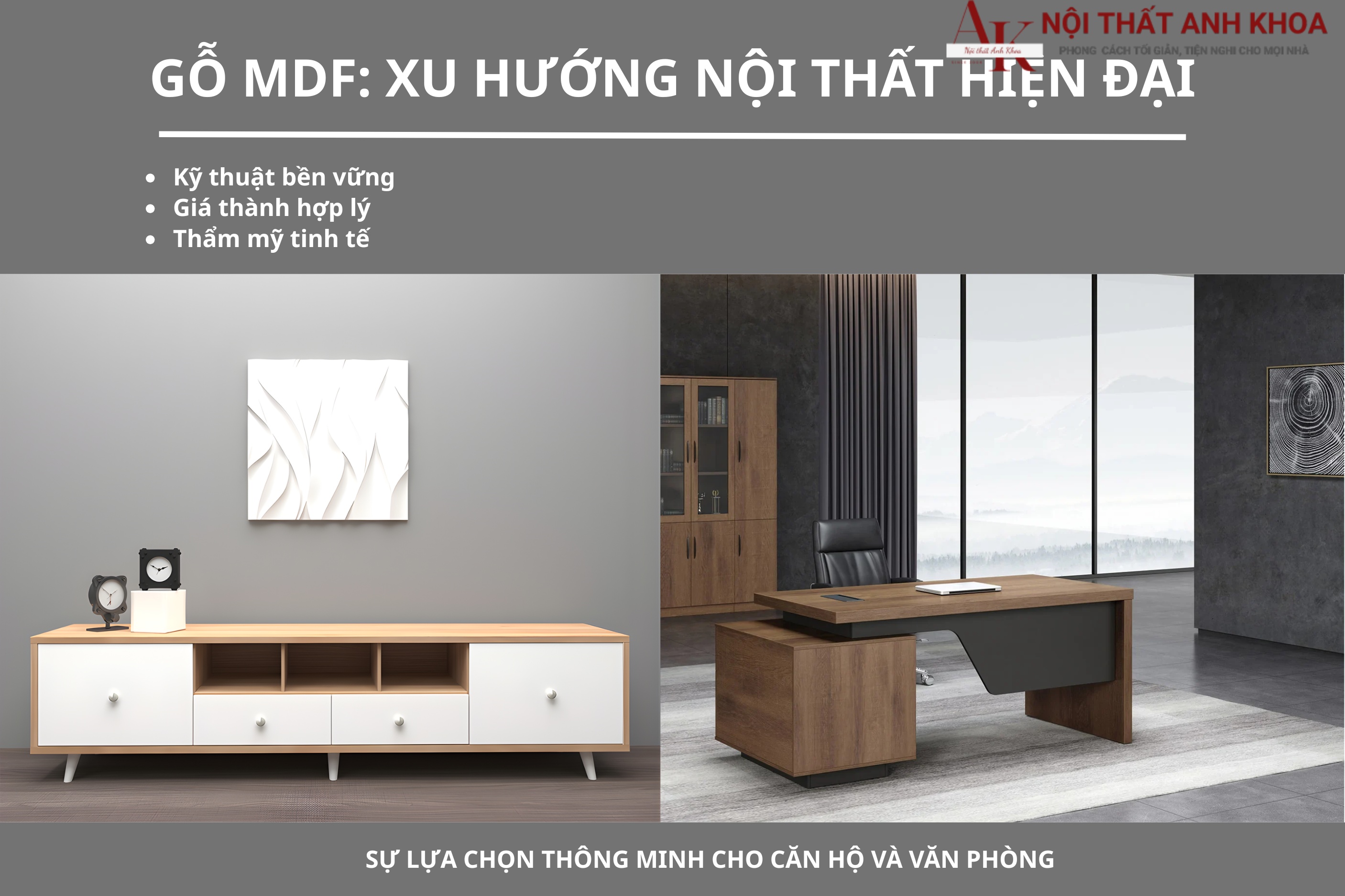 Xu hướng sử dụng gỗ MDF trong thiết kế nội thất hiện đại Xu hướng sử dụng gỗ MDF trong thiết kế nội thất hiện đại