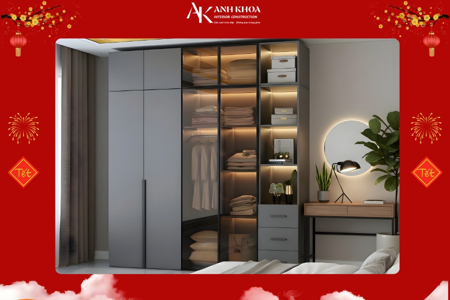 Mẫu tủ áo gỗ MDF hiện đại - Gọn gàng cho không gian sống Mẫu tủ áo gỗ MDF hiện đại - Gọn gàng cho không gian sống