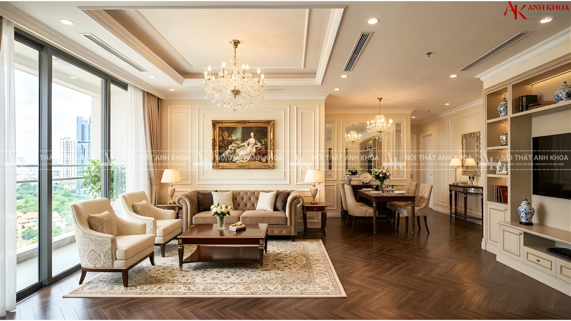 Nội thất nhà ở Tân Cổ Điển mang nét kiến trúc hoài niệm Nội thất nhà ở Tân Cổ Điển mang nét kiến trúc hoài niệm