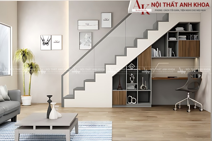 Tạo nên không gian đa năng và thẩm mỹ cùng tủ cầu thang Tạo nên không gian đa năng và thẩm mỹ cùng tủ cầu thang