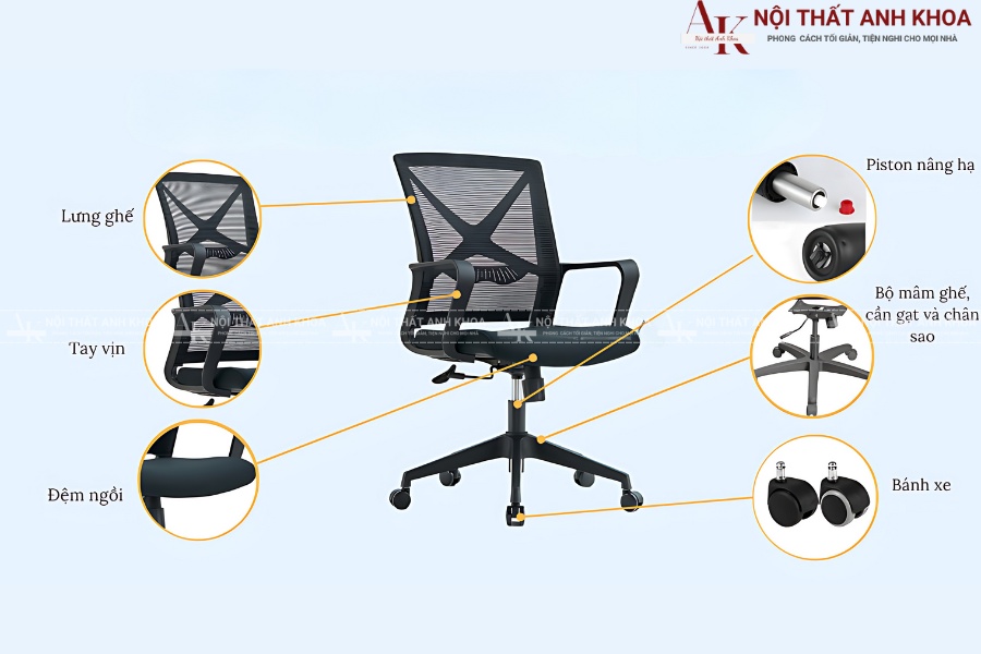 Mẫu ghế văn phòng đẹp - Hiện đại được ưa chuộng nhất hiện nay Mẫu ghế văn phòng đẹp - Hiện đại được ưa chuộng nhất hiện nay