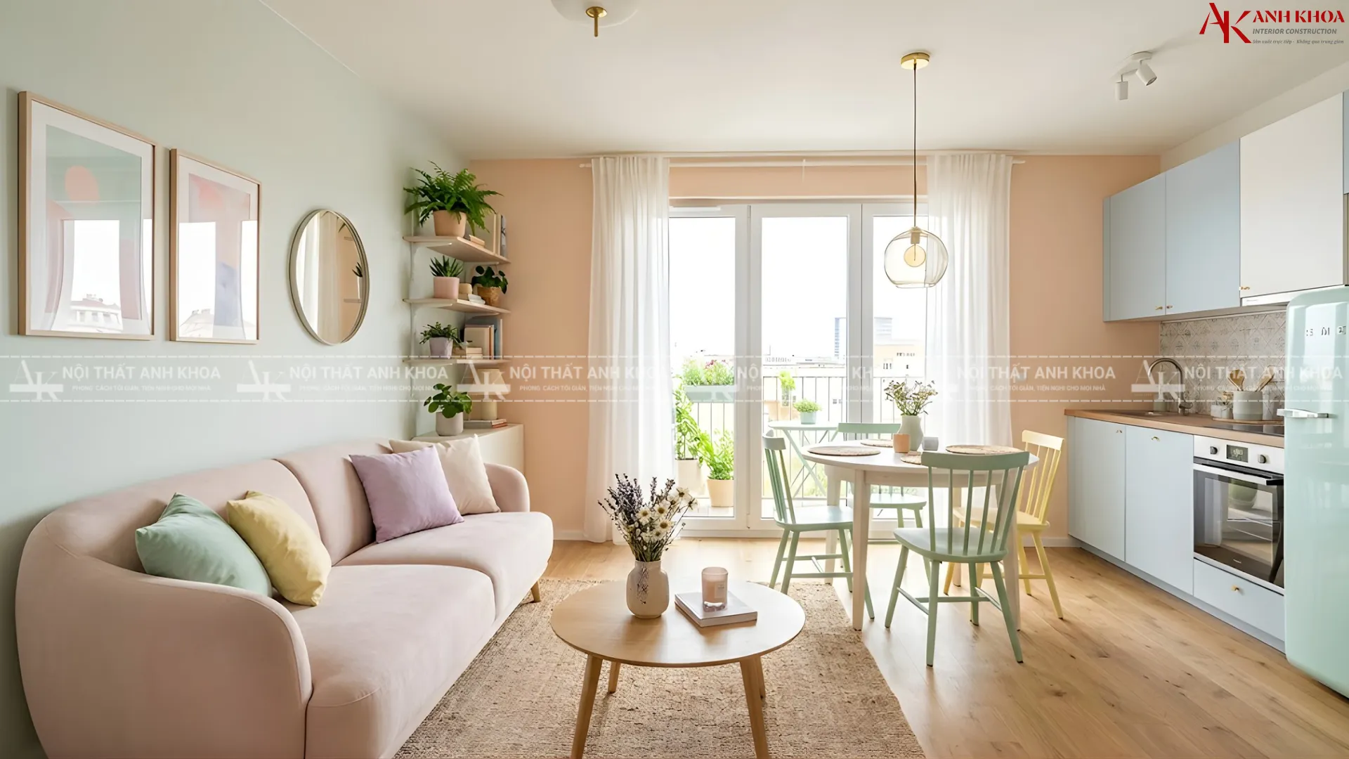 Không gian sống dịu dàng với tone màu Pastel ngọt ngào Không gian sống dịu dàng với tone màu Pastel ngọt ngào