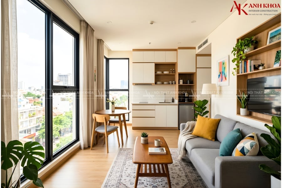 Thiết kế không gian sống thoải mái trong chung cư Thiết kế không gian sống thoải mái trong chung cư