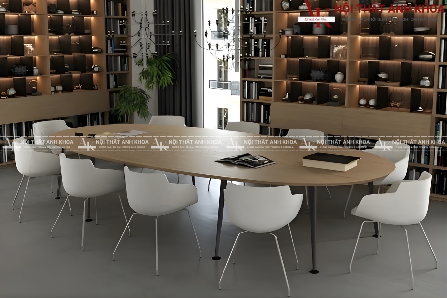 Bàn họp Oval - Giải pháp tối ưu cho phòng họp hiện đại Bàn họp Oval - Giải pháp tối ưu cho phòng họp hiện đại