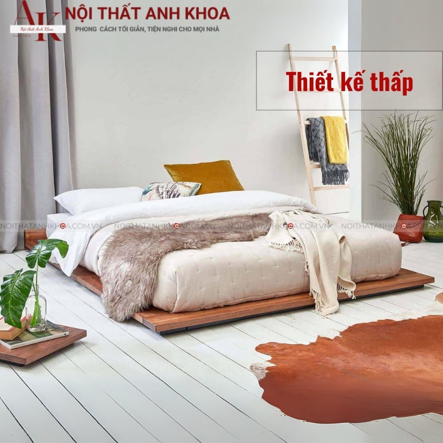Giường ngủ Nhật Bản thiết kế thấp, tối giản tại Anh Khoa Giường ngủ Nhật Bản thiết kế thấp, tối giản tại Anh Khoa