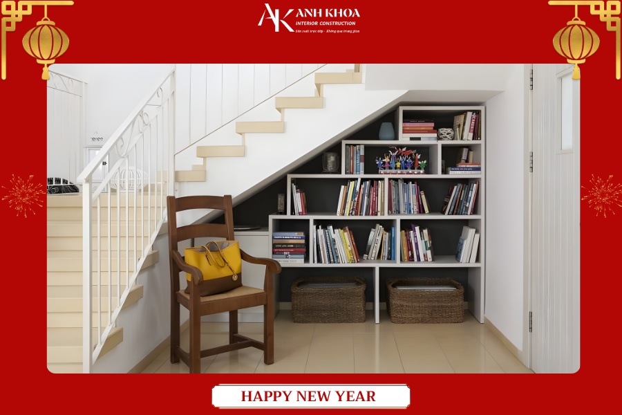 Tủ sách dưới cầu thang - Giải pháp lưu trữ thông minh Tủ sách dưới cầu thang - Giải pháp lưu trữ thông minh