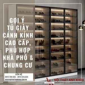 Gợi Ý Tủ Giày Cánh Kính Cao Cấp Phù Hợp Nhà Phố Và Chung Cư