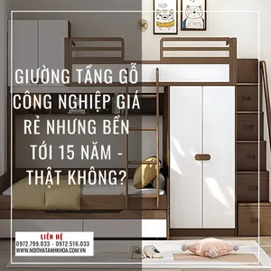 Giường Tầng Gỗ Công Nghiệp Giá Rẻ Nhưng Bền Tới 15 Năm - Thật Không?