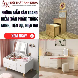 Những Mẫu Bàn Trang Điểm (Bàn Phấn) Thông Minh, Tiện Lợi, Hiện Đại