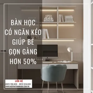 Bàn Học Có Ngăn Kéo Giúp Bé Gọn Gàng Hơn 50%