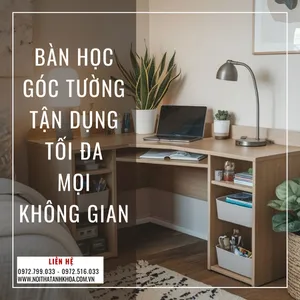 Bàn Học Góc Tường – Tận Dụng Tối Đa Mọi Không Gian