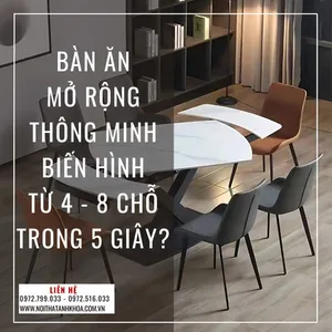 Bàn Ăn Mở Rộng Thông Minh: Biến Hình Từ 4 Đến 8 Chỗ Trong 5 Giây?